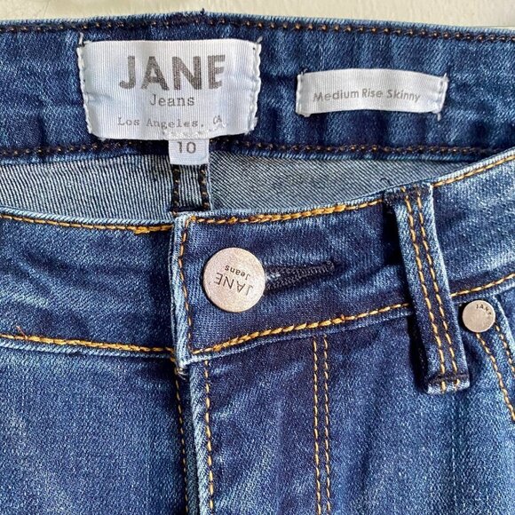 Jane Jeans Medium Rise Skinny Ankle Jeans Size 10 - Picture 9 of 10
